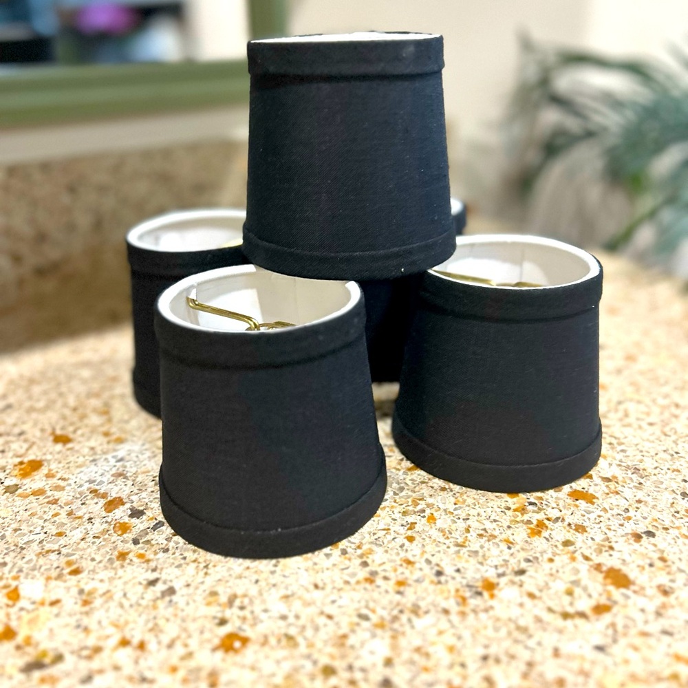 Ballard Design Drum Linen Chandelier shades